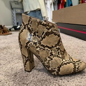 Snakeskin Booties